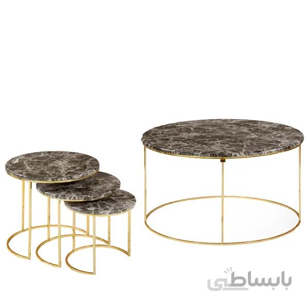 ست جلو مبلی و عسلی گرد مدل یونانی