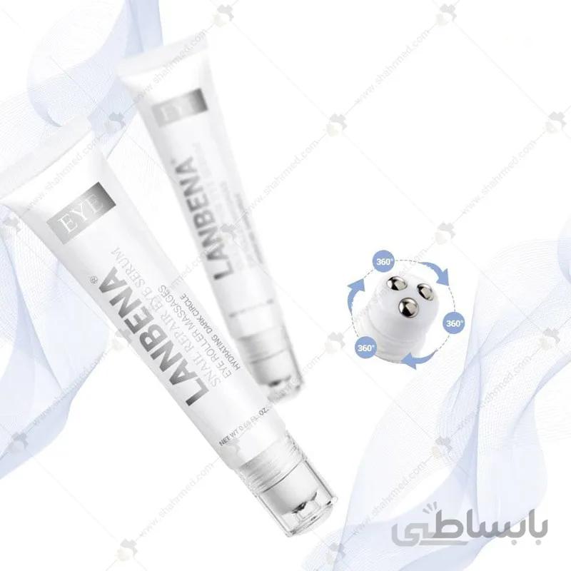 سرم 20 میلی لیتری دور چشم لانبنا مدل عصاره حلزون Serum Lanbena snail repair eye 20ml