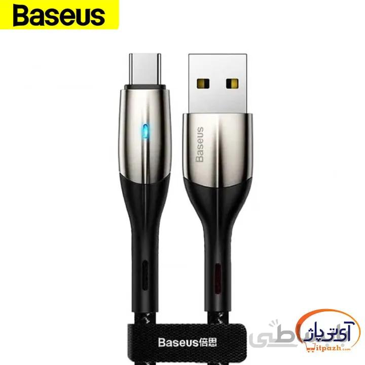 کابل شارژ سریع و انتقال داده تایپ سی بیسوس Baseus Horizontal Type C Data Cable 1m ا Baseus TZCATSP-A01 Horizontal Type-C Data Cable 1m