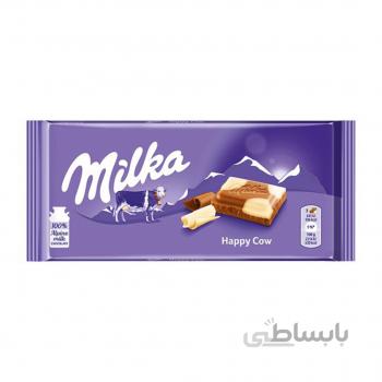 شکلات سفید و شیری 100 گرمی میلکا Milka Happy Cows