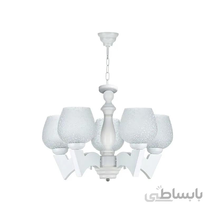 لوستر 5 شعله چشمه نور مدل G668/5-WT