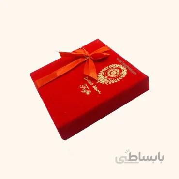 شکلات کادویی دوتای مون ترافل دست ساز جعبه مخمل قرمز 165 گرمی