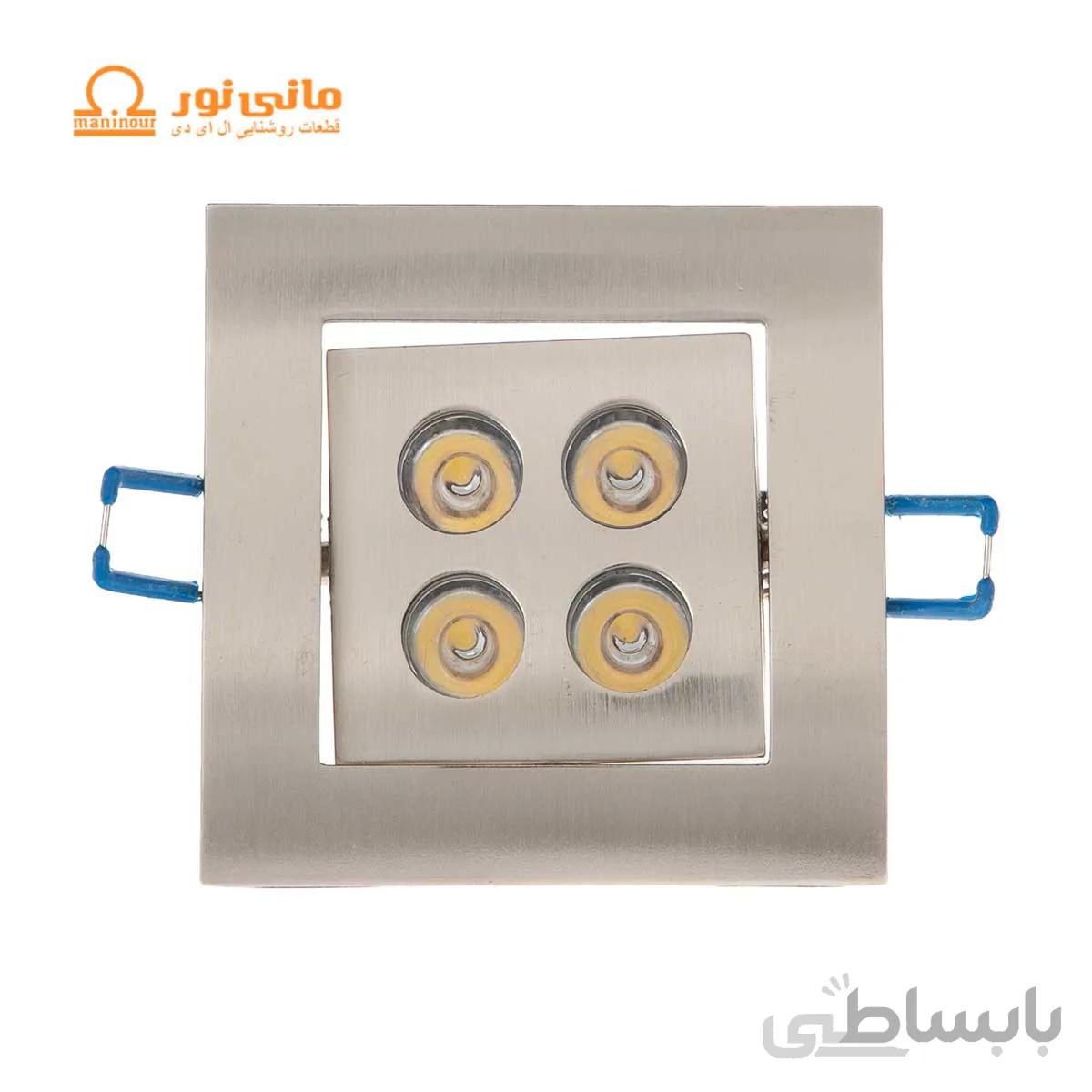 چراغ توکار سقفی 4 وات مربعی 10×10 سانتی
