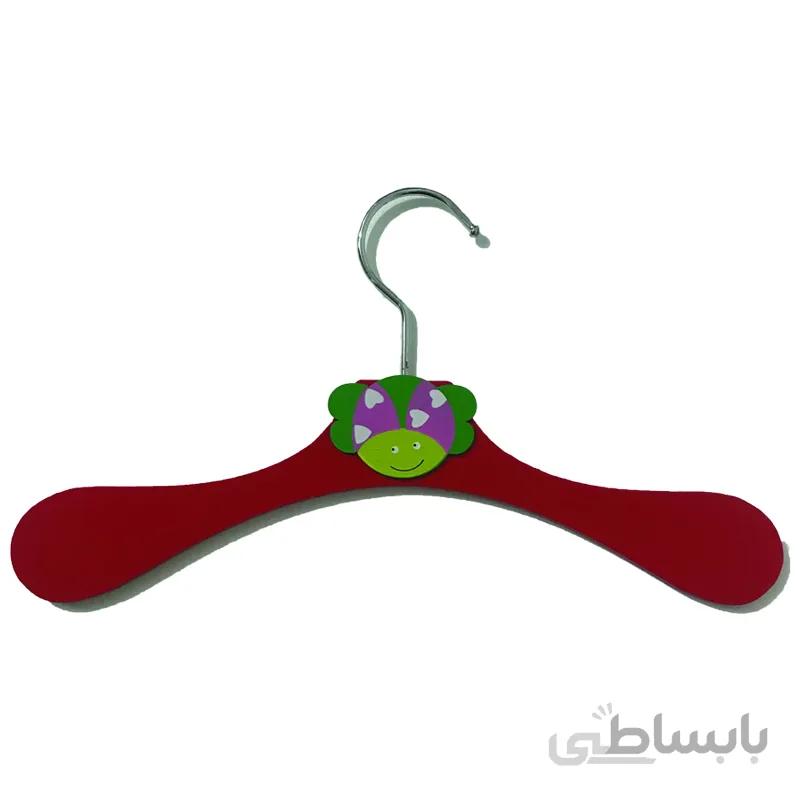 چوب لباسی چوبی طرح کفشدوزک قرمز