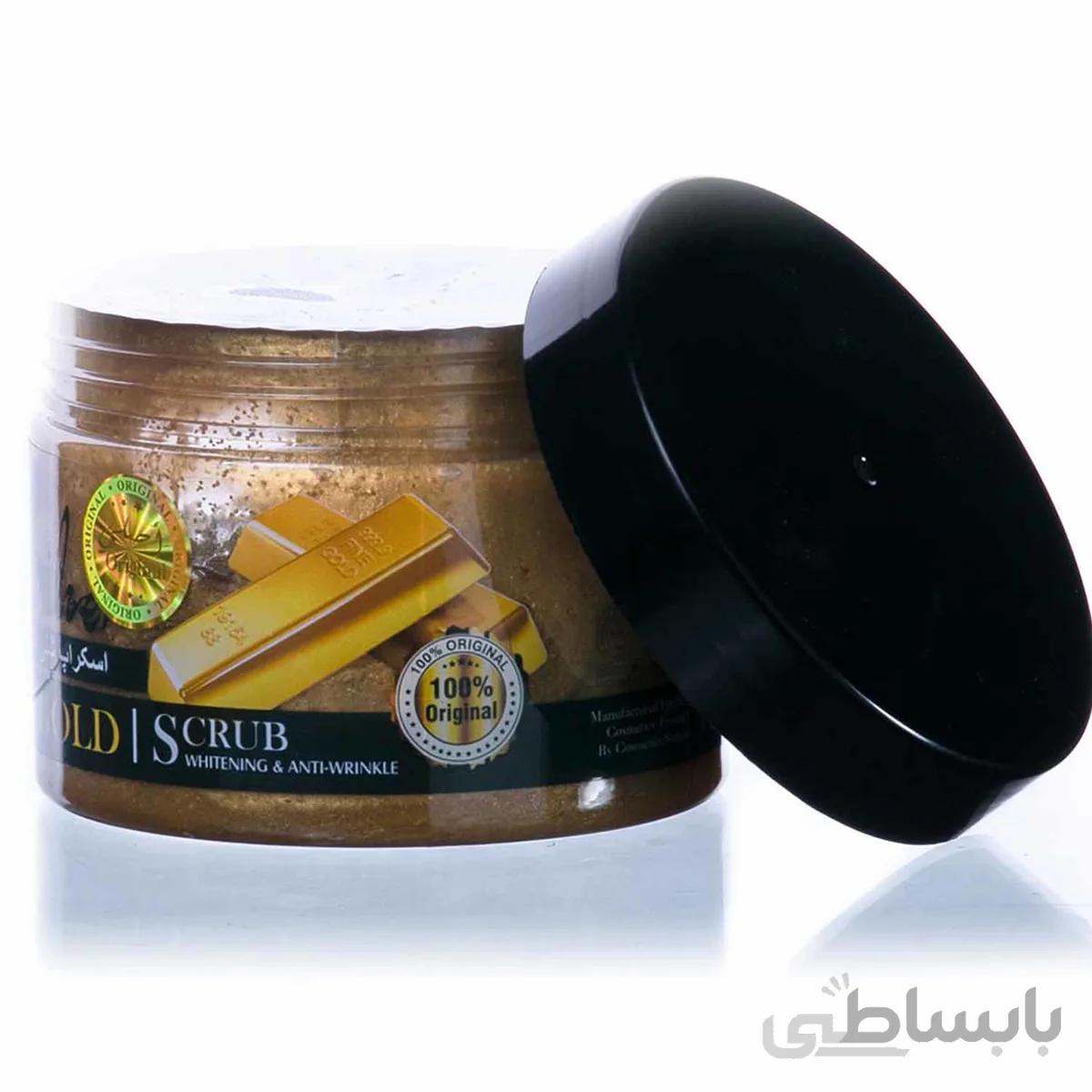 اسکراب شنی طلا 24 عیار سیلور silver ا silver 24k gold scrub whitening and anti wrinkle
