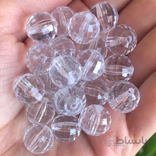 مهره کریستال پلاستیکی کروی بسته 100 عددی