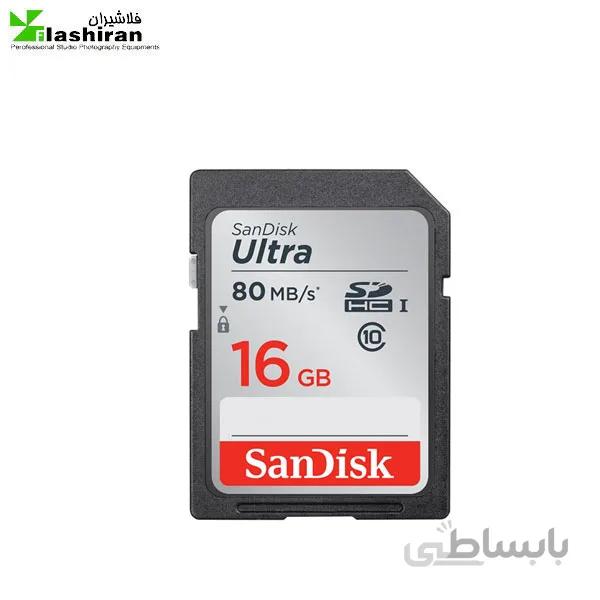 مموری SD سندیسک (SanDisk) ظرفیت ۱۶GB سرعت ۸۰MB/s با گارانتی ایران رهجو
