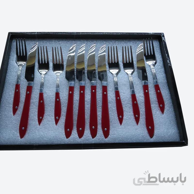 ست کارد و چنگال قرمز سفارشی