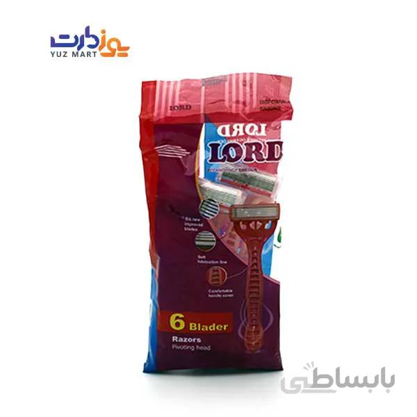 تیغ اصلاح زنانه 6لبه پفکی لرد