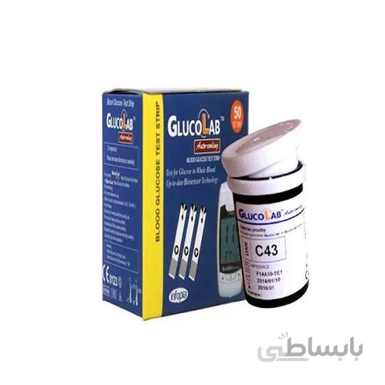 نوار تست قند خون گلوکولب ا GlucoLab Glucose Test Strips