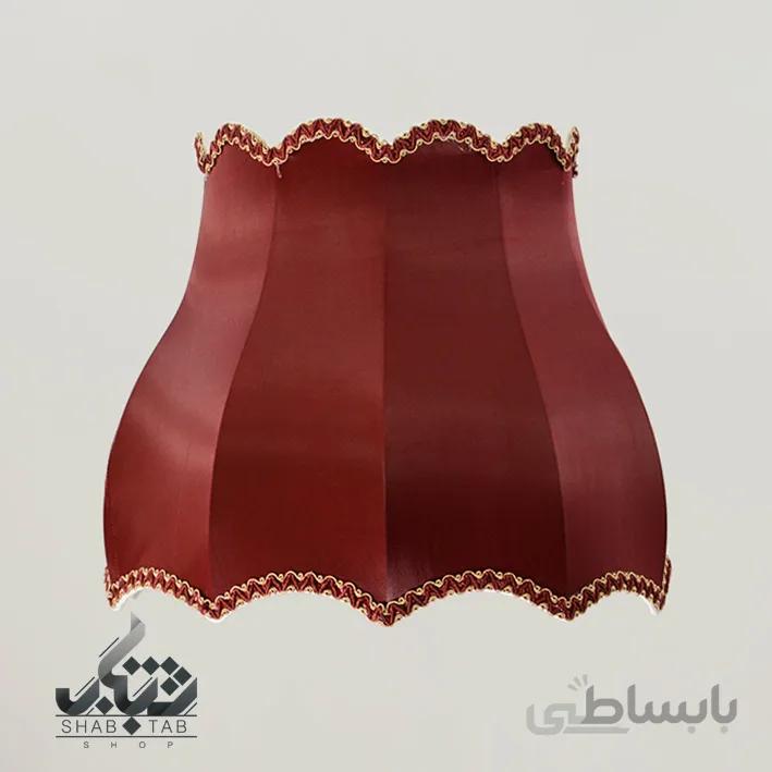 شید آباژور گلابی سایز 45 زرشکی – سرپیچ E27