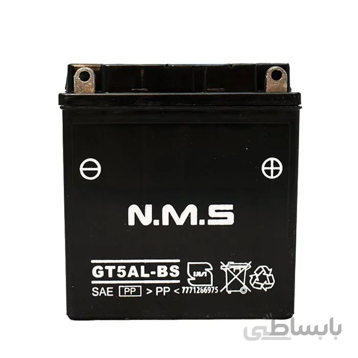 باتری موتورسیکلت ان ام اس مدل GT5AL-BS 12V5AH (باکسر،طرح ویو)