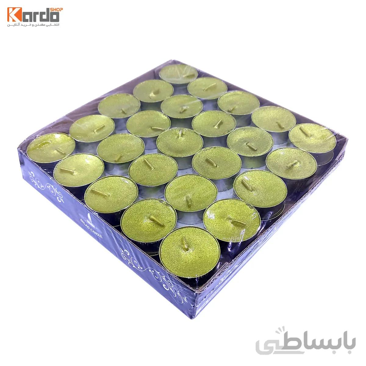 شمع وارمر متالیک طلائی ۵۰ تایی