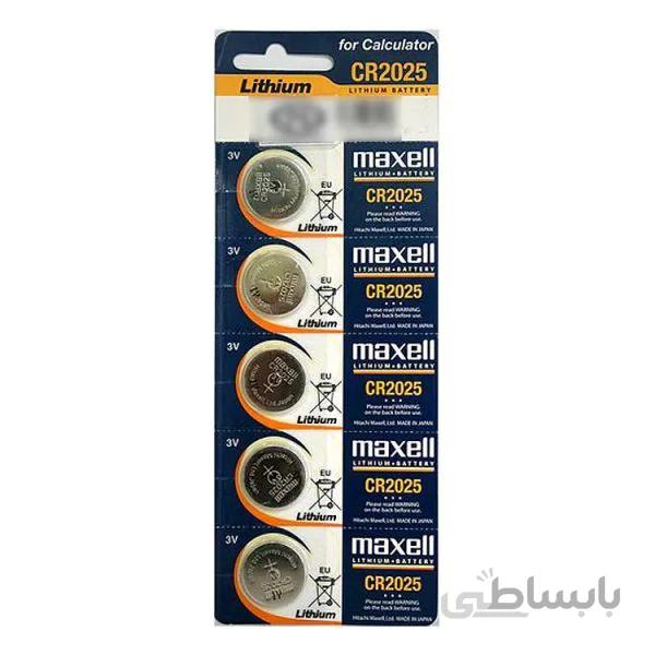 پک ۵تایی باتری سکه ای Maxell CR2025 ا Maxell CR2025 Minicell Battery Pack Of 5