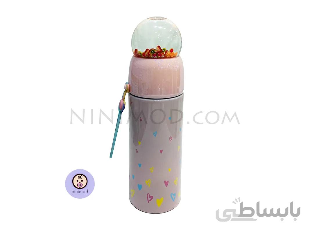 فلاسک آب طرح قلب رنگ صورتی