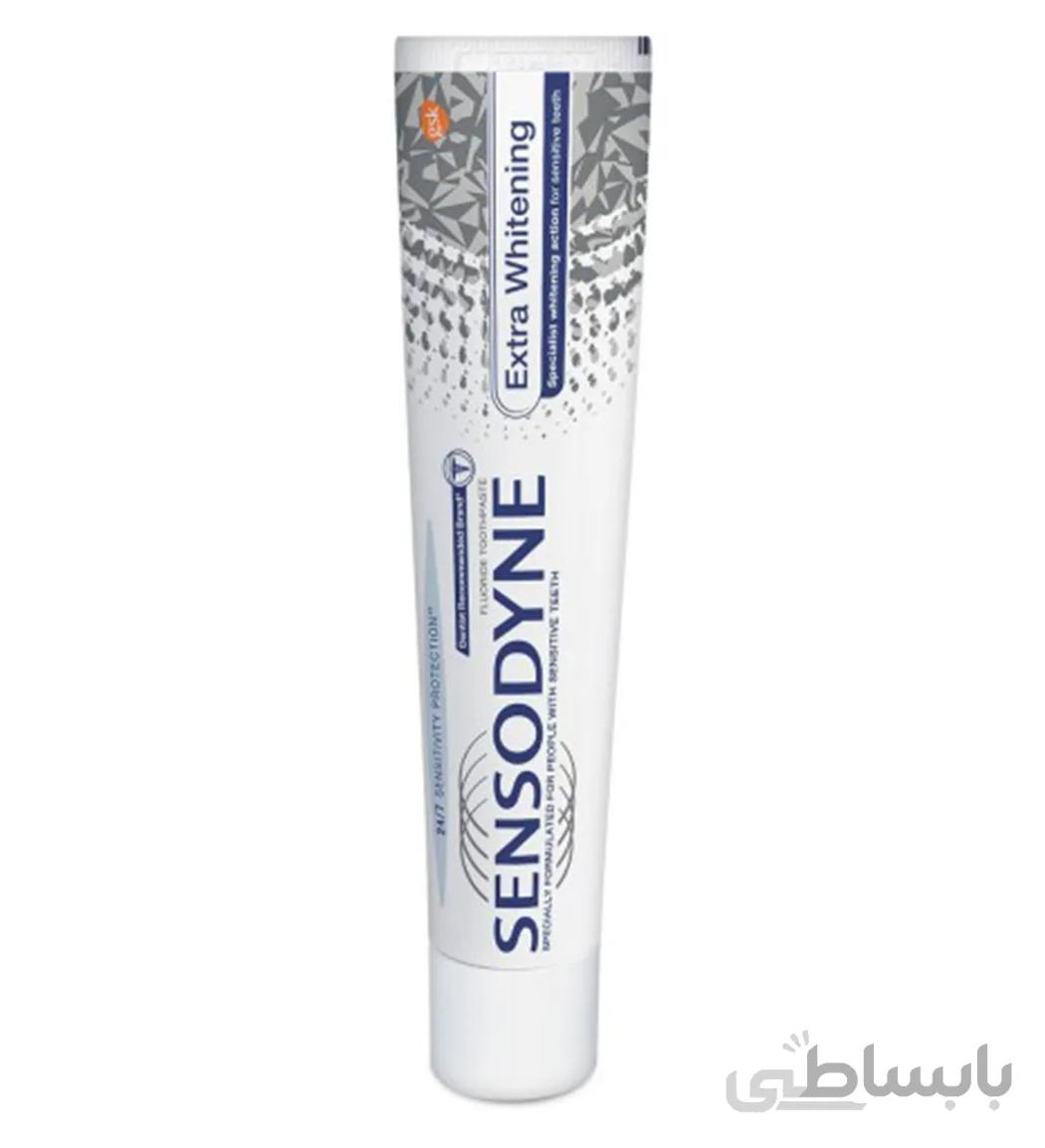 خمیردندان سفید کننده مدل Extra Whitening حجم 75میل سنسوداین ا Sensodyne Toothpaste Extra Whitening 75ml