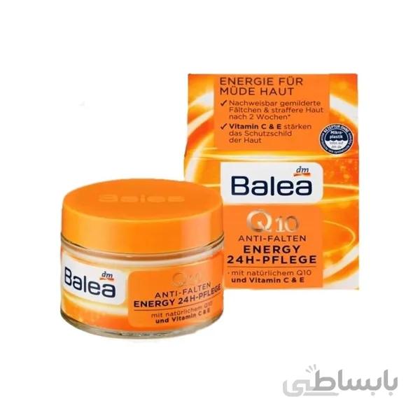 کرم روز جوانساز و روشن کننده صورت ویتامین سی باله آ ا Balea Q10 Anti-Wrinkle Care Cream Energy 24H