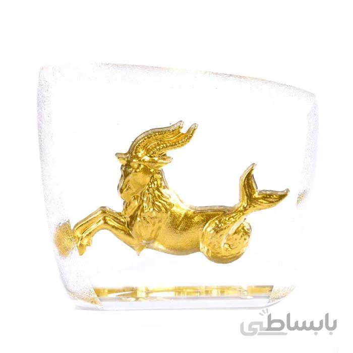 تندیس کریستال طلا نماد ماه تولد دی سایز متوسط کد CS10