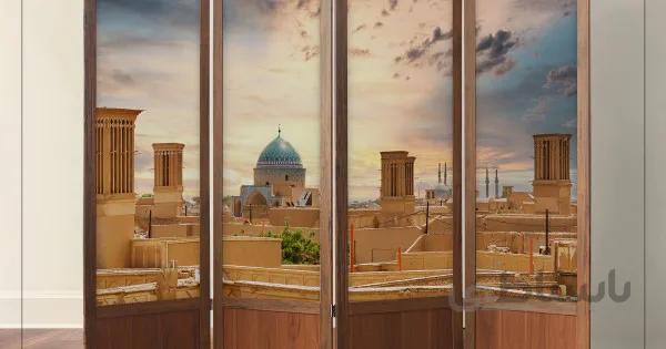 پاراوان چاپی غروب یزد کد 8028