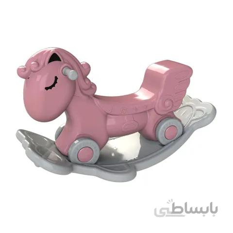 الاکلنگ کودک تعادلی دو کاره پونی یک نفره رنگ صورتی P/PS5220/B