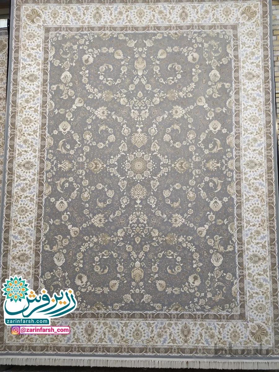 فرش ماشینی 1200 شانه برجسته طرح افشان ماهرو
