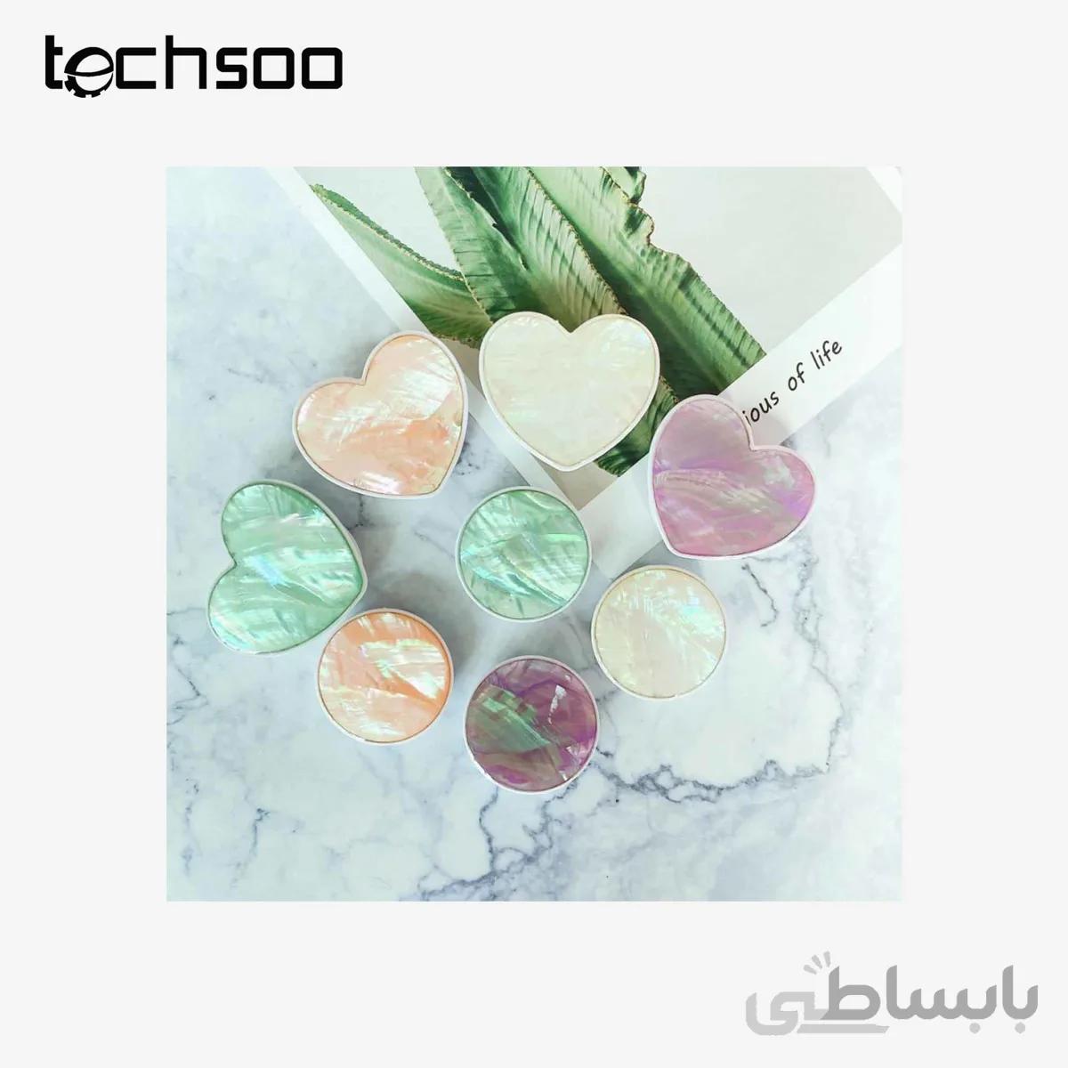 پاپ سوکت قلبی ماربل Lovely marble heart Pop socket