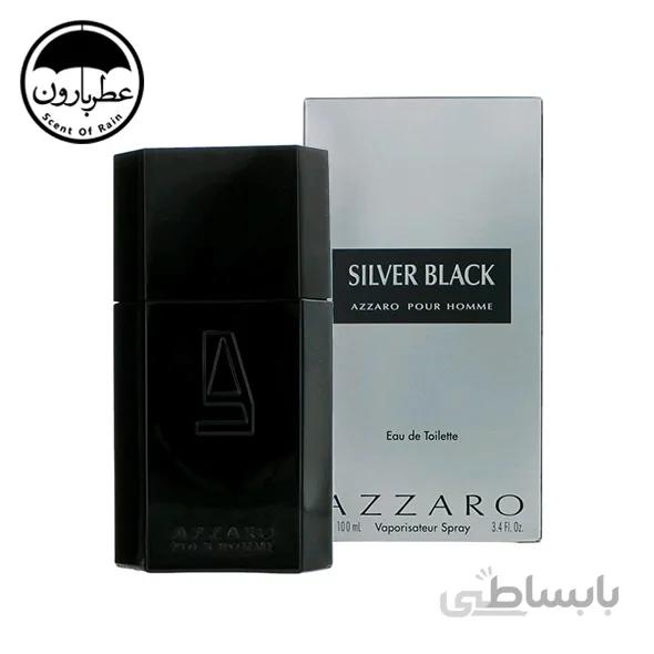 ادوتویلت مردانه آزارو پور هوم سیلور بلک حجم 100 میلیلیتر ا Azzaro Pour Homme Silver Black EDT For Men 100ml