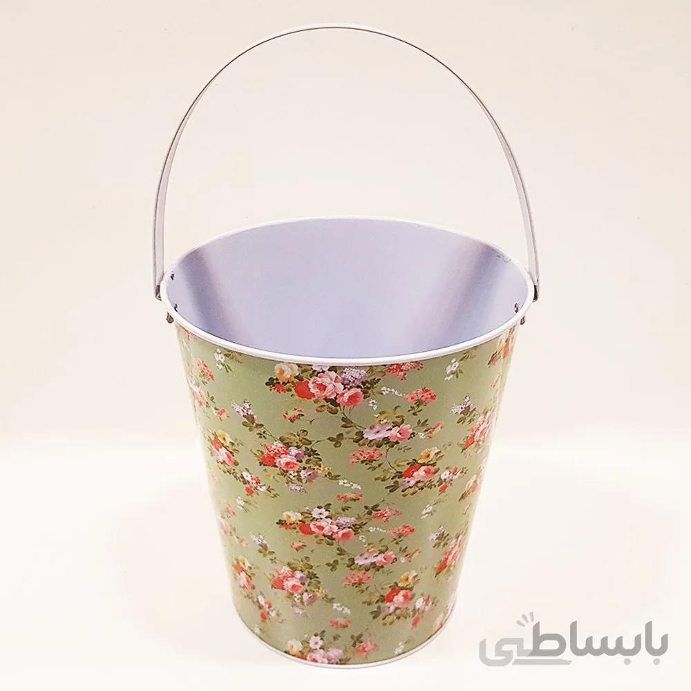 سطل فلزی دسته دار طرح 1
