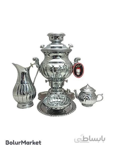 سرویس سماور طوفان گل ساده ۶ لیتر