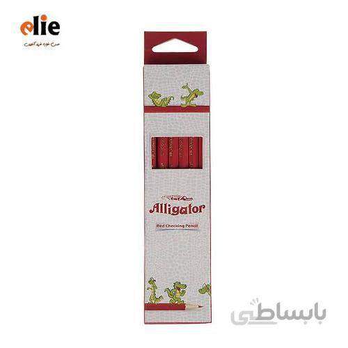 مداد قرمز سوسمار نشان Alligator بسته 12 عددی
