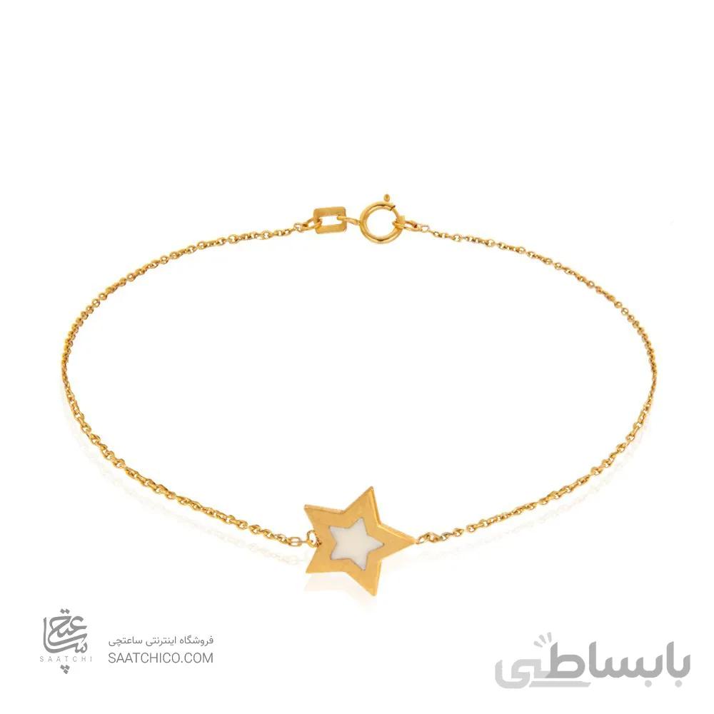 دستبند طلا طرح تک ستاره کد CB384