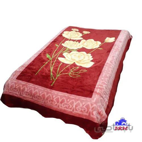 پتو نرمینه مدل نسیم زرشکی1