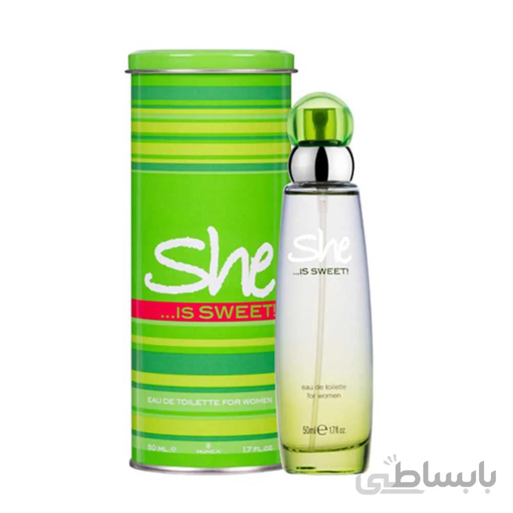 ادوتویلت زنانه شی She مدل سوییت sweet حجم 50 میلی لیتر ا eau de toilette she for women model is sweet 50ml
