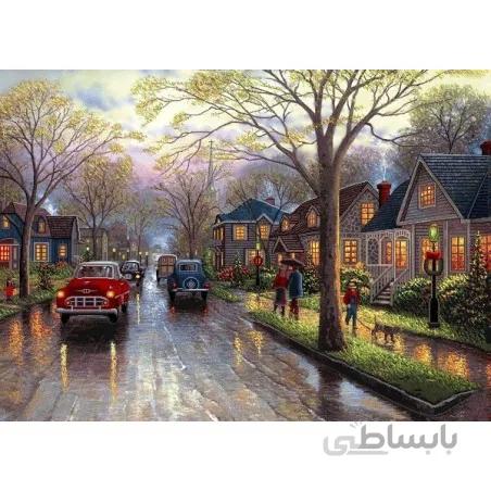 نخ و نقشه تابلو فرش کد 8 طبیعت طرح خیابان