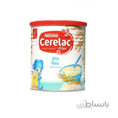 سرلاک برنج به همراه شیر نستله مناسب کودکان از پایان 6 ماهگی 400 گرم ا Nestle Cerelac
