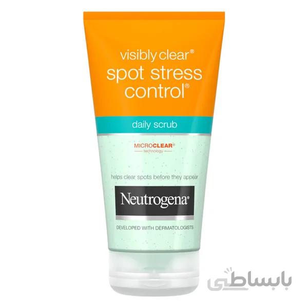 ژل شستشوی نیتروژنا اصل ضد جوش و لک ناشی از استرس حاوی اسکراب روزانه ا Neutrogena Visibly Clear Spot Stress Control Daily Scrub | 150ml