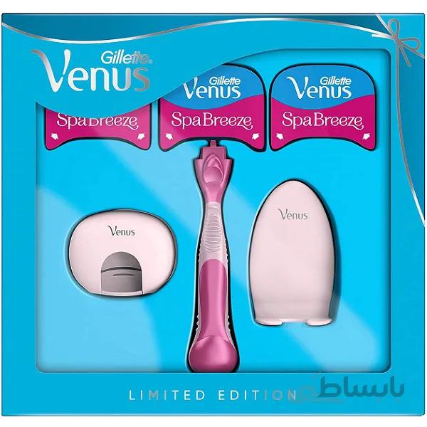 پک اصلاح ونوس Spa Breeze ژیلت (Gillette) | مخصوص خانم‌ها، اصل انگلیس (نسخه محدود) ا Gillette venus Comfortglide Spa Breeze Women's Razor Gift Set (Limited edition)