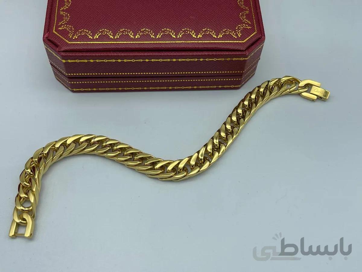 دستبند کارتیر استیل 316 با قفل کتابی
