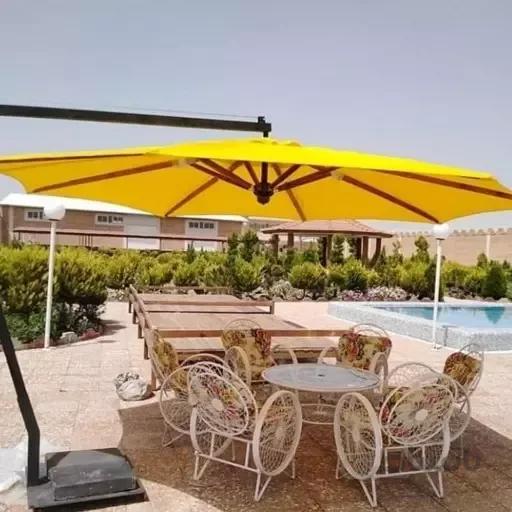 چتر باغی سایه بان پایه کنار قطر چهار متری