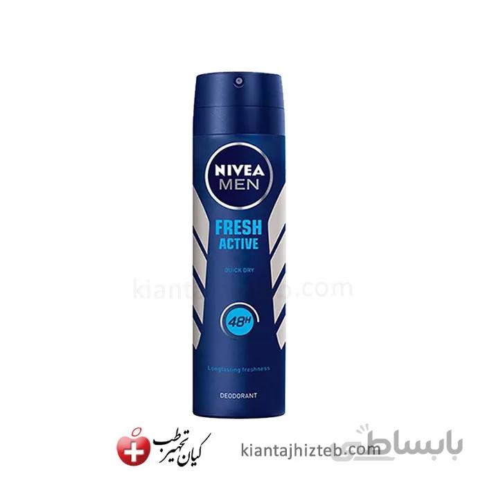 اسپری مردانه NIVEA مدل FRESH ACTIVE حجم ۱۵۰ میل