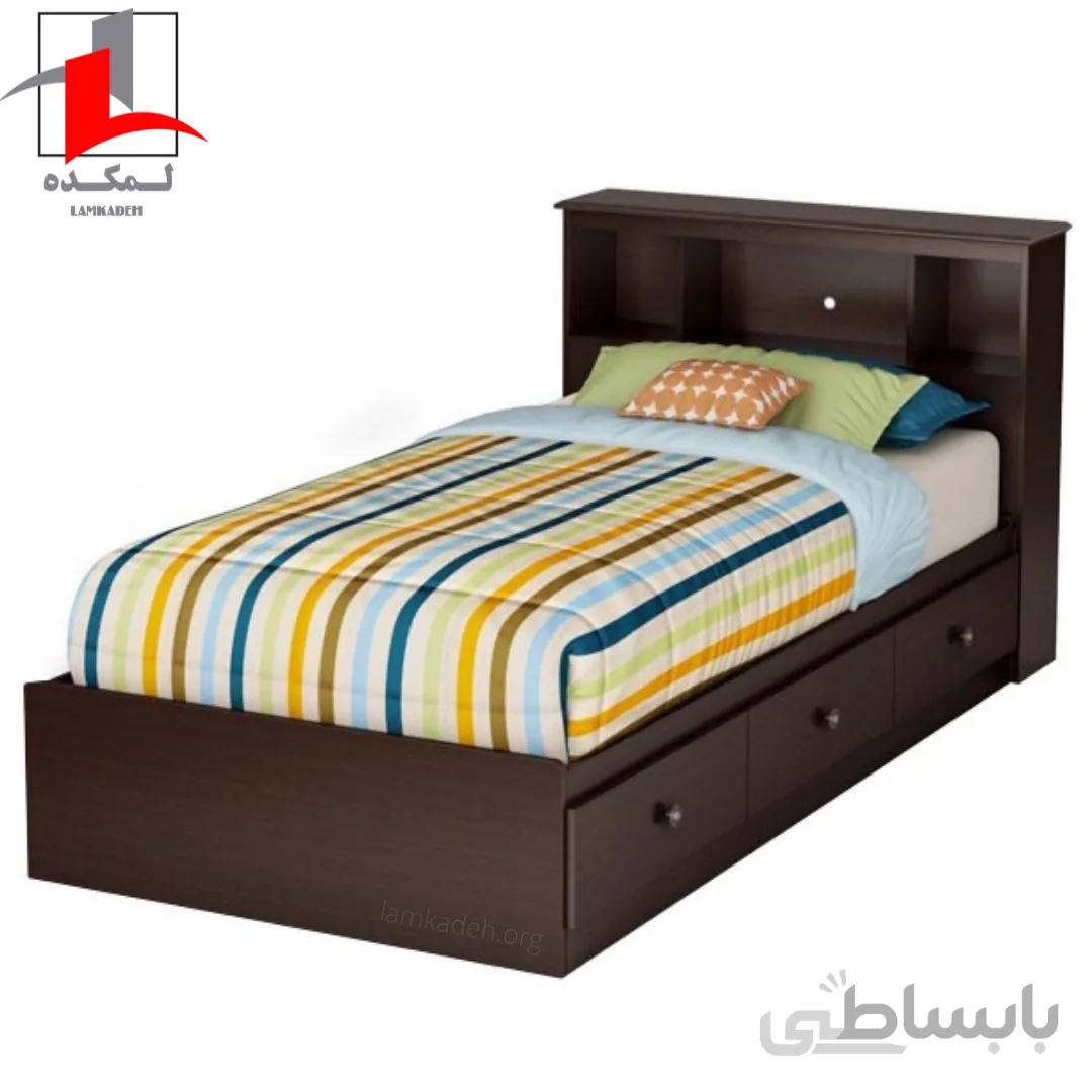 تخت خواب تکنفره لمکده مدل twin shelf