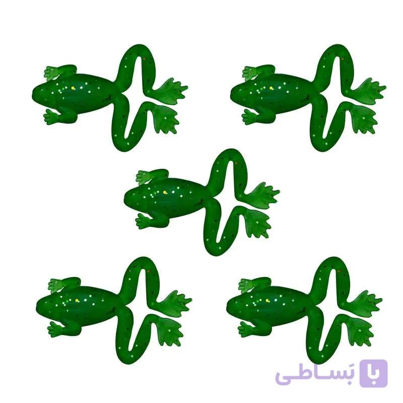 طعمه ماهیگیری مدل  قورباغه ژله ای کد FOG021 بسته 5 عددی — تصویر 1