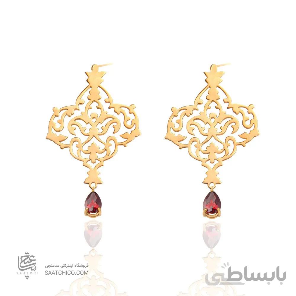 گوشواره طلا زنانه طرح اسلیمی کد XE108