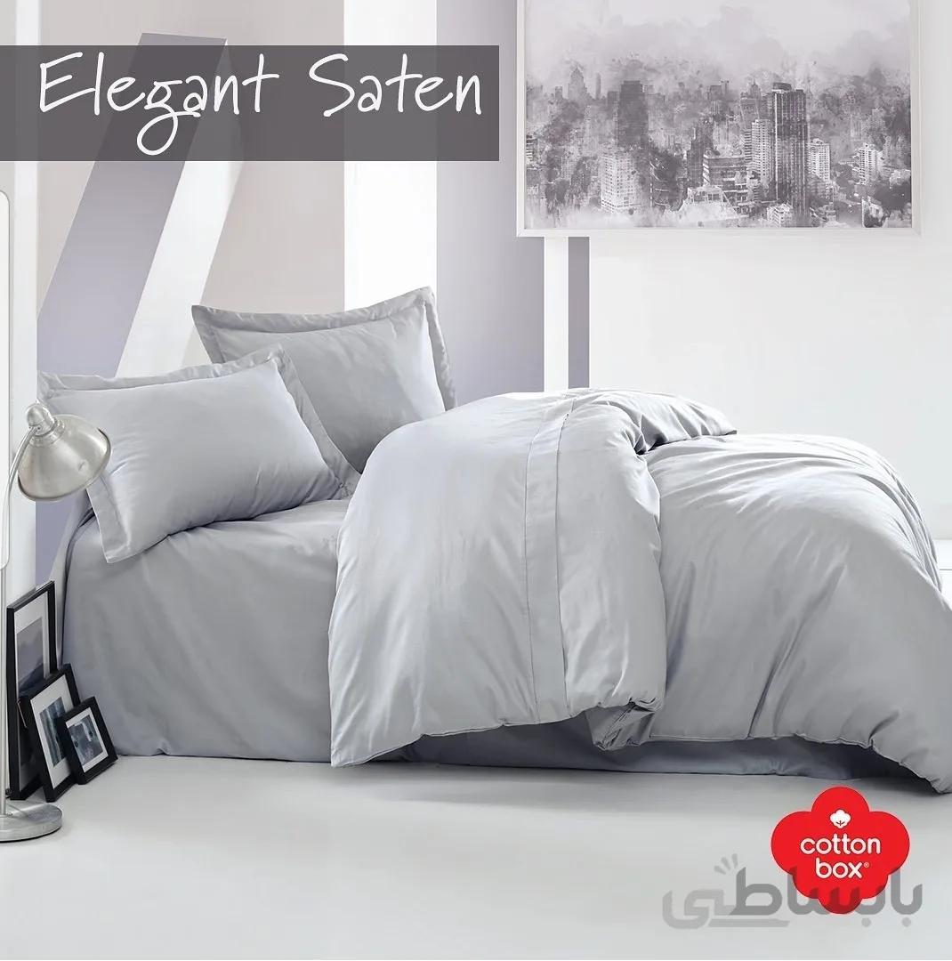 سرویس کاور ساتن کاتن باکس elegant دو نفره 4 تیکه