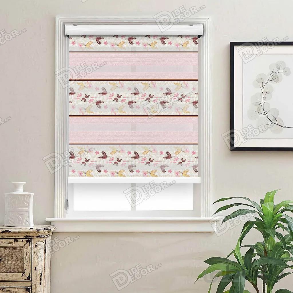 پرده زبرا چاپی دو رو طرح دار کد ZMP-60