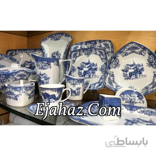 سرویس غذاخوری 12 نفره 105 پارچه چینی پردیس قالب پاریس طرح ویلیج 468