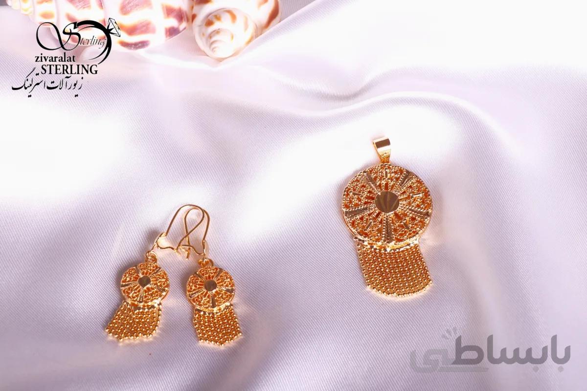 نیمست طرح طلا زنانه آویزدار