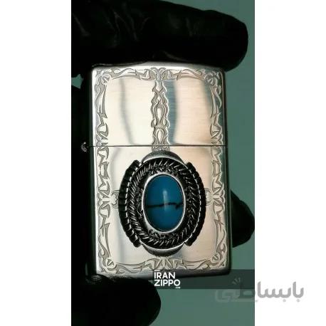 فندک اصل زیپو مدل 6602856 | سنگ فیروزه