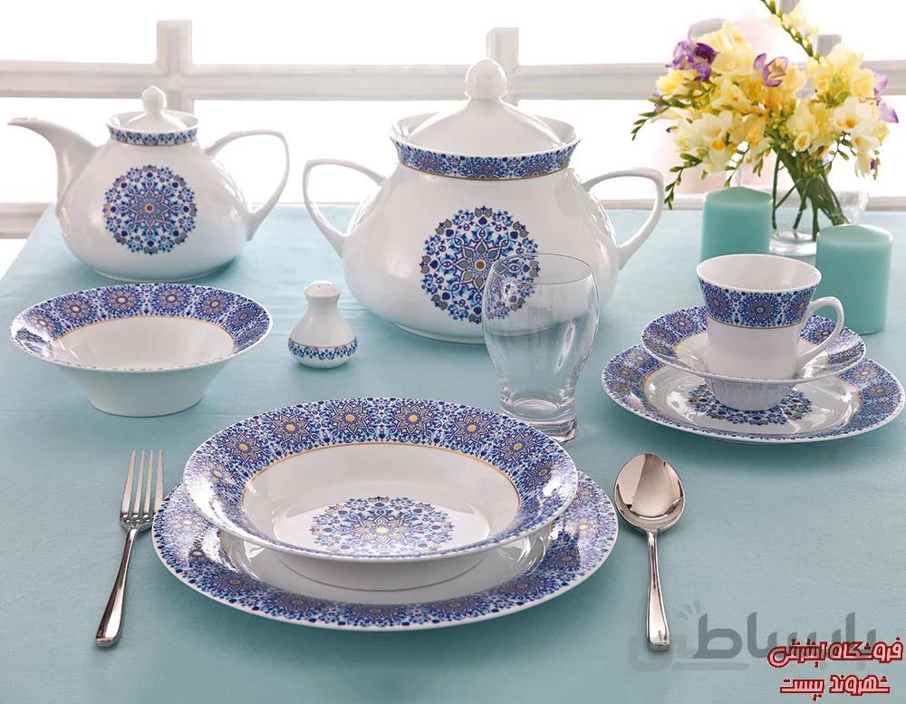 سرویس چینی 108 پارچه کامل زرین طرح سلطانیه طلایی ا کد کالا 238