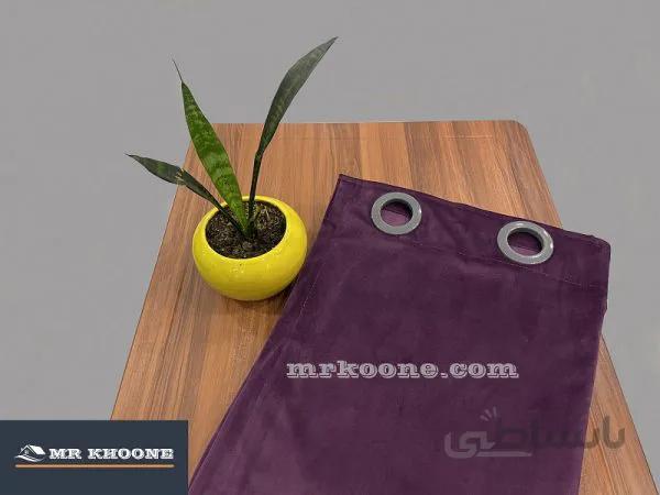 پرده آماده مخمل گارنت بنفش